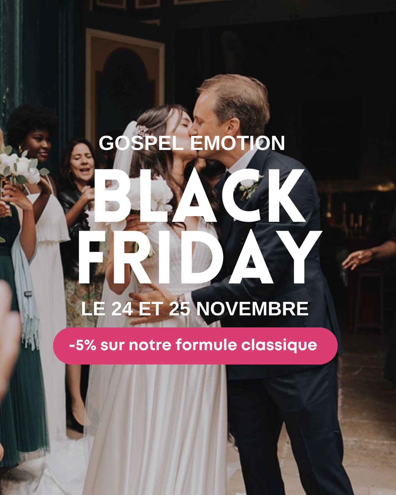 OFFRE SPÉCIALE ! ✨
On a une offre qui va vous donner beaucoup d’émotions. On a décidé cette année du le 24 et 25 novembre de vous offrir -5% sur notre OFFRE CLASSIQUE avec le code : FRIDAY5 ✨🎤
Ne vous contentez pas d’un mariage ordinaire, quand vous pouvez vivre un mariage extraordinaire avec @gospel_emotion ! 🎤
Rendez-vous sur notre site internet : gospel-émotion.fr ✨
___
📸 @hugo_desessard
👰🏼♀️🤵🏼♂️ Romane & Martin
✨ @unbeaujour
#mariagelyon #gospel #emotion #mariage2024 #mariage2025 #gospelmariage #musiquemariage #blackfriday #blackfridaymariage